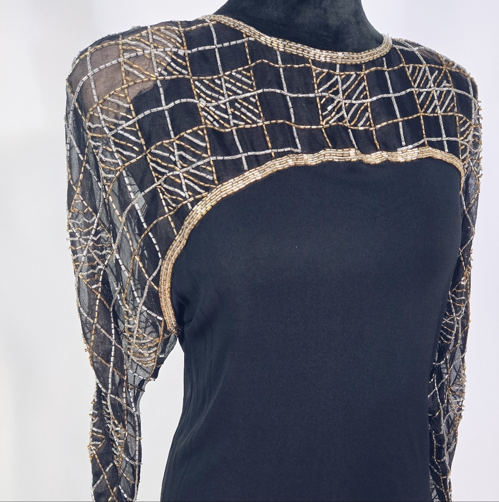 Veena Vintage Beaded Cocktail Dress - Picture 7 of 14